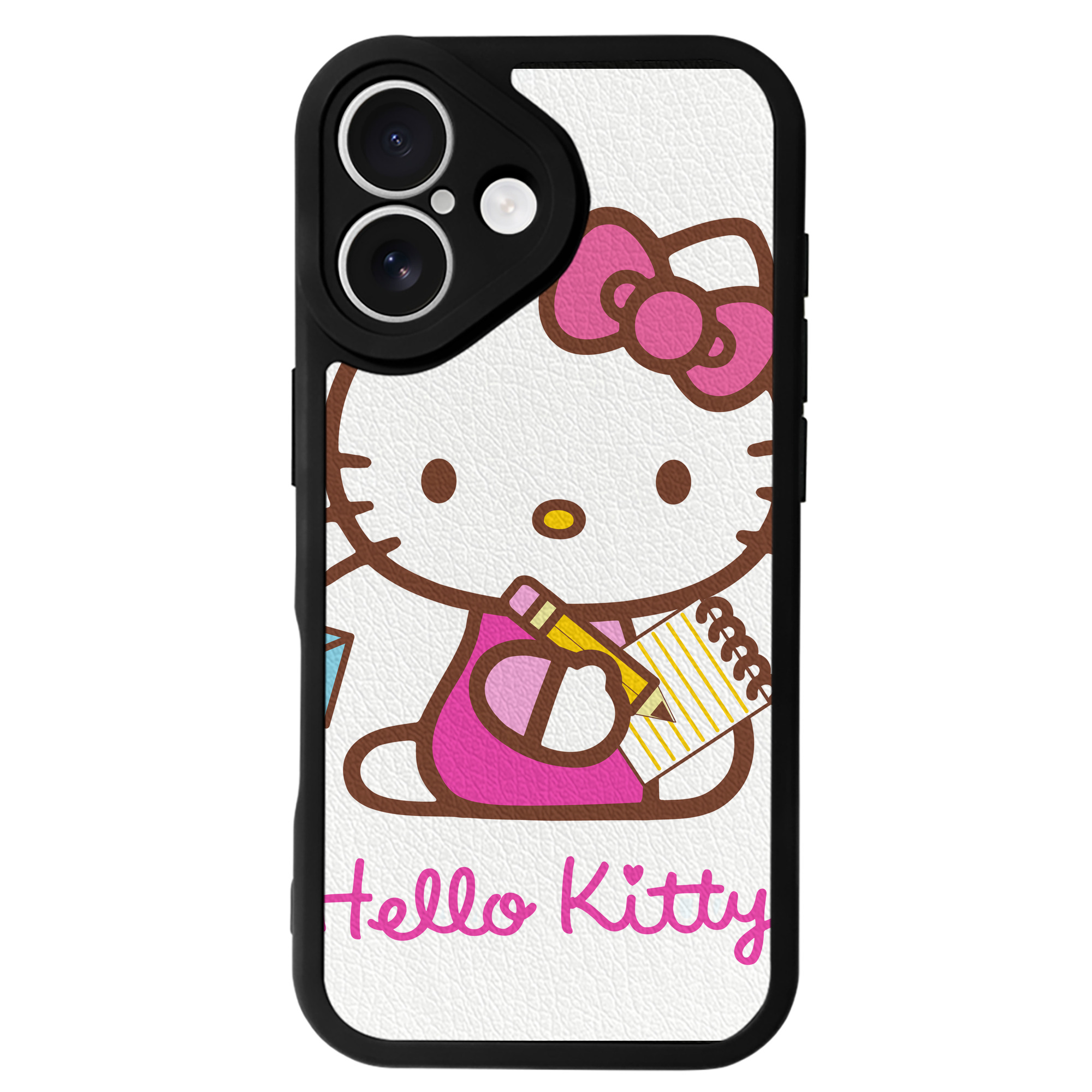 （画像用） Hello Kitty ハローキティ 【iPhone 16シリーズ対応】シリコンスマホケース（レザー調） 材質：シリコン